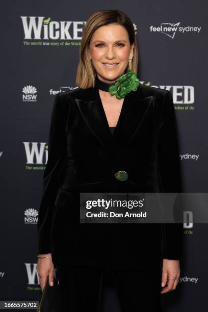 Kylie Gillies poses at the opening night of "WICKED" at Sydney Lyric Theatre on September 07, 2023 in Sydney, Australia.