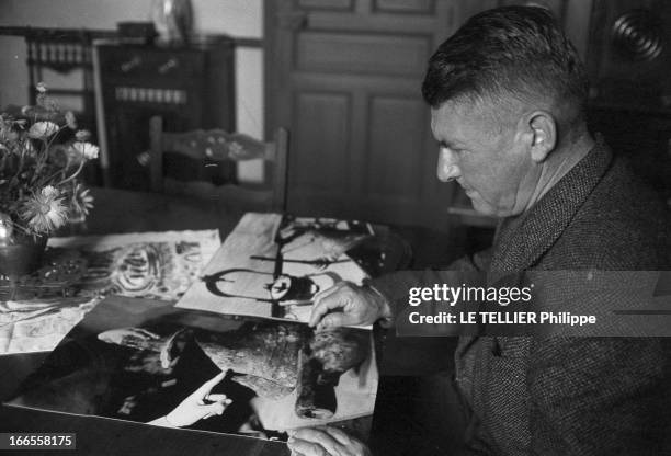 Eugene Gonidec, Survivor Of The Sinking Of The 'Pourquoi Pas'. France, le 28 février 1961, portrait d'Eugène GONIDEC, unique survivant du 'Pourquoi...