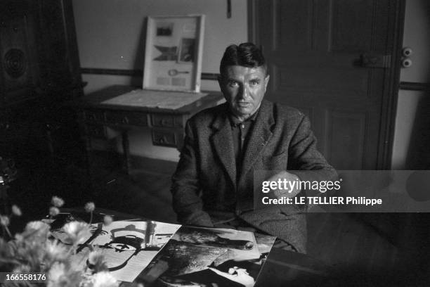 Eugene Gonidec, Survivor Of The Sinking Of The 'Pourquoi Pas'. France, le 28 février 1961, portrait d'Eugène GONIDEC, unique survivant du 'Pourquoi...