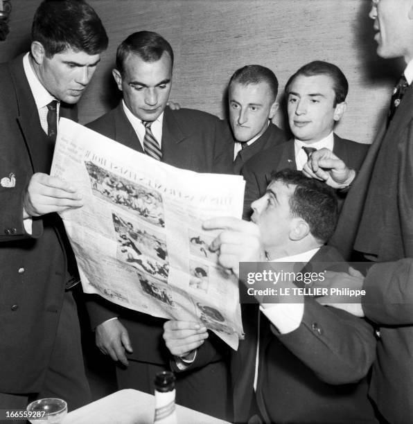 Tour Of France Rugby Team In South Africa. La tournée 1958 du XV de France en Afrique du Sud : l'équipe de France remporte son match face aux...