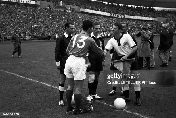 Soccer World Cup In Sweden: Match France Germany For The 3Rd Place. Gothenburg- 28 Juin 1958- Au stade Nya Ullevi, le Match pour la troisième place...