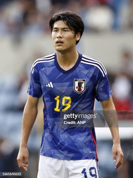 Daiki Hashioka of Japan during the friendly Interland match between Japan and Turkey at the Cegeka Arena on September 12, 2023 in Genk, Belgium. ANP...