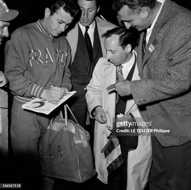 Soccer World Cup 1958 In Sweden: Match France Against Ireland. En Suède, à Norrköping, le 19 juin 1958, lors de la Coupe du Monde de football 1958,...