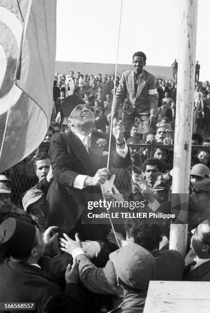 Independence Of Tunisia. Tunis- 22 Mars 1956- Après son exil par les autorités françaises, le retour triomphal d'Habib BOURGUIBA en Tunisie:Trois...