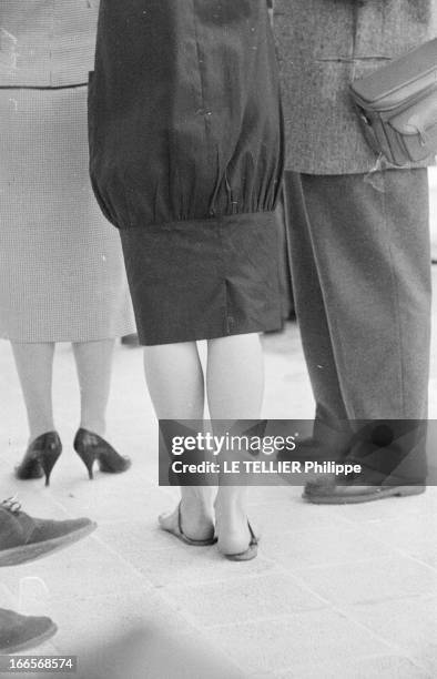 Official Visit Of Princess Margaret Of Great Britain To Belgium. En Belgique, dans l'enceinte de l'exposition universelle de Bruxelles, les...