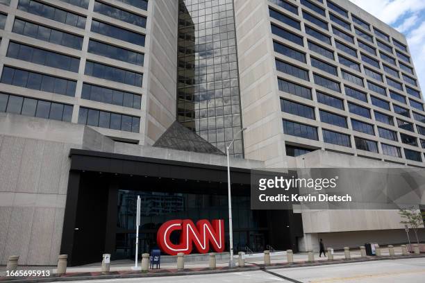The CNN headquarters on September 05, 2023 in Atlanta, Georgia. CNN announced earlier this year it has plans to move its global headquarters from...