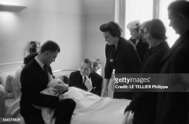 Rendezvous With President Rene Coty, Three Time Great-Grandfather. Paris - 25 Décembre 1956- Le Président René COTY et sa famille: de gauche à...