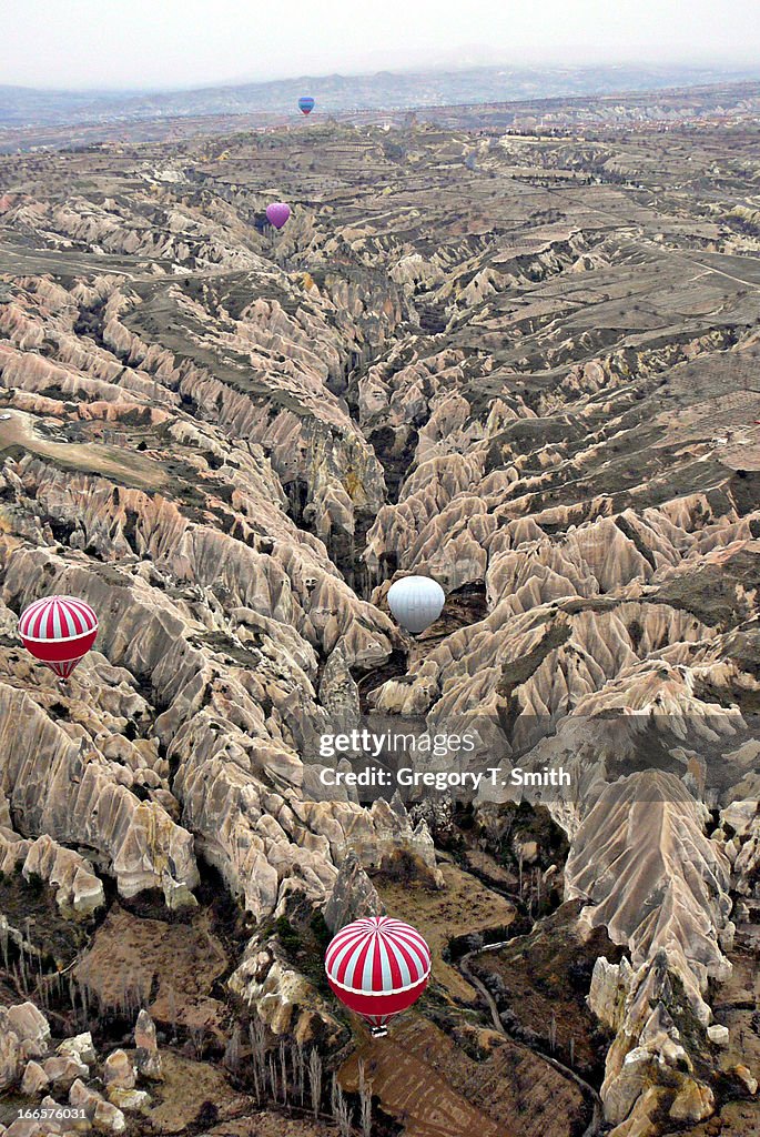 Hot Air Balloons over Fairy Chimneys in Turkey