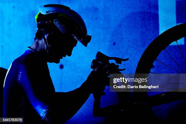 Gorka Izagirre of Spain and Movistar Team during the training prior to the 12th Grand Prix Cycliste de Quebec & Montreal 2023 / #UCIWT / on September...