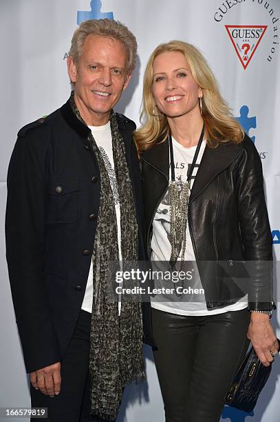 Musician Don Felder and Kathrin Nicholson arrive at Light Up The Blues Concert - An Evening of Music To Benefit Autism Speaks at Club Nokia on April...