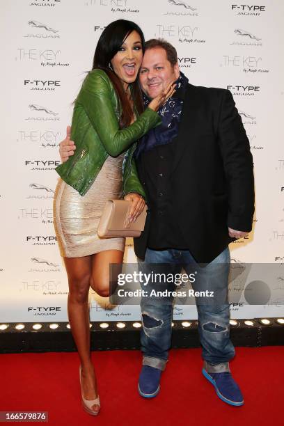 Verona Pooth and Mayk Azzato attend the Jaguar F-Type short film 'The Key' Premiere at e-Werk on April 13, 2013 in Berlin, Germany.