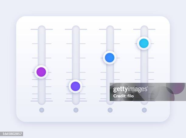 gradient slider shape control panel - computer loading bar stock illustrations