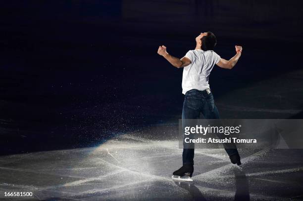 Patrick Chan of Canada performs during day four of the ISU World Team Trophy at Yoyogi National Gymnasium on April 14, 2013 in Tokyo, Japan.