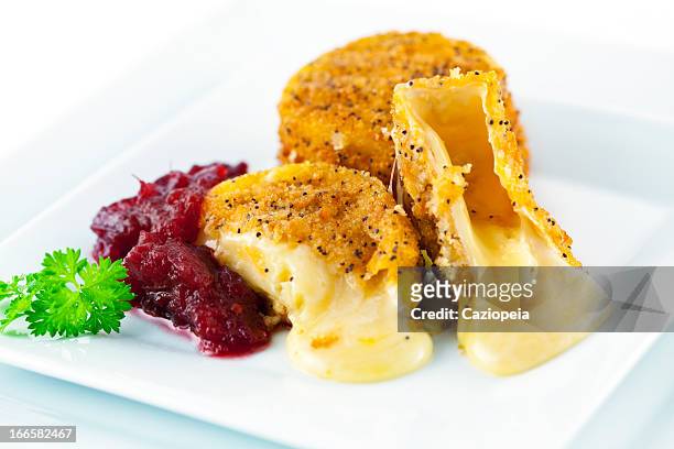 fried camembert - melted cheese stock pictures, royalty-free photos & images