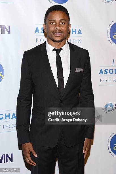 Nnamdi Asomugha arrives at the Nnamdi Asomugha's 7th Annual Asomugha Foundation Gala at Millennium Biltmore Hotel on April 13, 2013 in Los Angeles,...