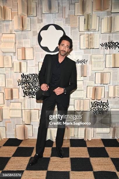 Adrien Brody attends The Montblanc "Library Spirit: Episodes From Around The World" NYC Launch Event at Stephan Weiss Studios on September 06, 2023...