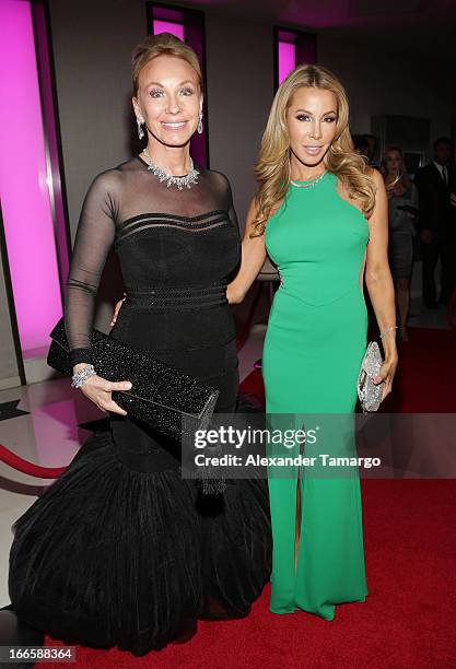 Lea Black and Lisa Hochstein arrive at the Blacks' Annual Gala at Fontainebleau Miami Beach on April 13, 2013 in Miami Beach, Florida.