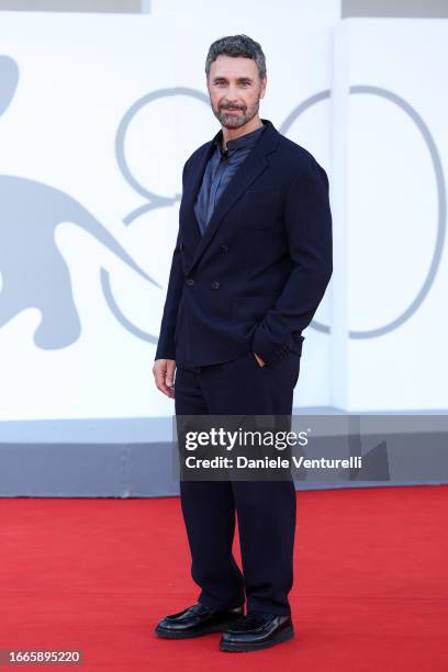 Raoul Bova attends a red carpet for the movie "Lubo" at the 80th Venice International Film Festival on September 07, 2023 in Venice, Italy.