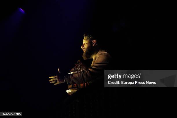 An artist during the graphic pass of the show 'Jaleos Jondos', at the Teatro Magno, on September 7 in Madrid, Spain. Under the production of LETSGO,...