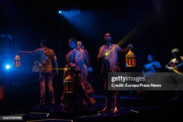 Dancers during the graphic pass of the show 'Jaleos Jondos', at the Teatro Magno, on September 7 in Madrid, Spain. Under the production of LETSGO,...