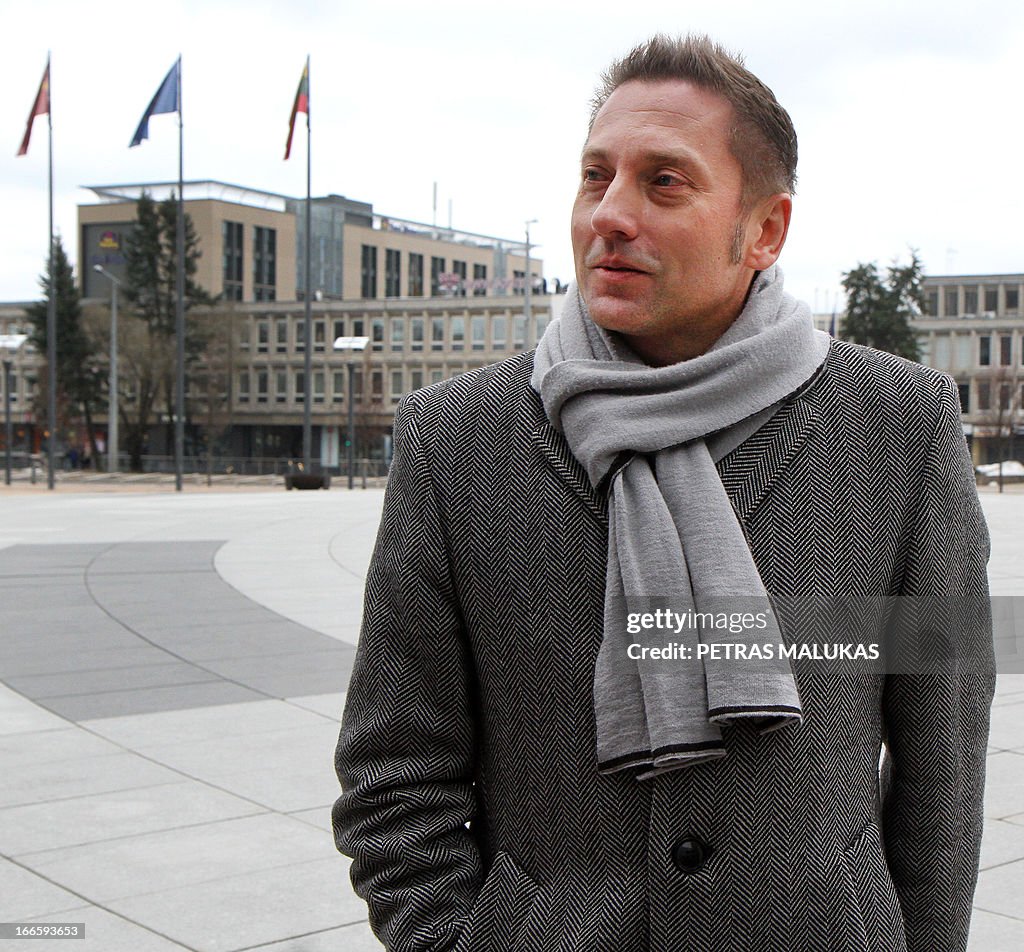 Gejus The head of the Lithuanian Gay League , Vladimir Simonko attends the ...