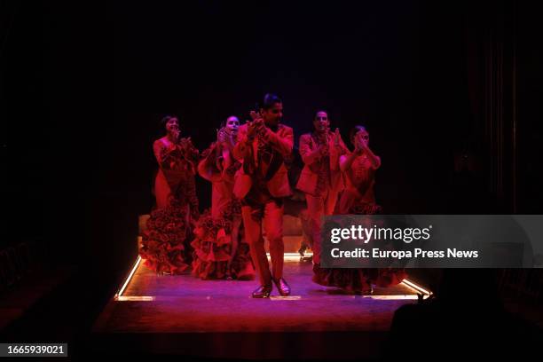 Dancers during the graphic pass of the show 'Jaleos Jondos', at the Teatro Magno, on September 7 in Madrid, Spain. Under the production of LETSGO,...