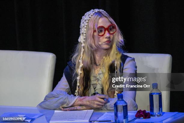 Los Angeles, CA Musician and producer Grimes at The Theatre at the Ace Hotel on Wednesday, Sept. 13 in Los Angeles, CA. The Free Press, is holding a...