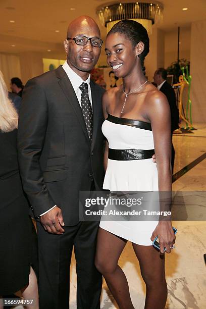 Bernard Hopkins and Jeanette Hopkins attend the Blacks' Annual Gala at Fontainebleau Miami Beach on April 13, 2013 in Miami Beach, Florida.