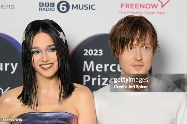 Members of Jockstrap, Georgia Ellery and Taylor Skye attend The Mercury Prize 2023 awards show at Eventim Apollo on September 07, 2023 in London,...