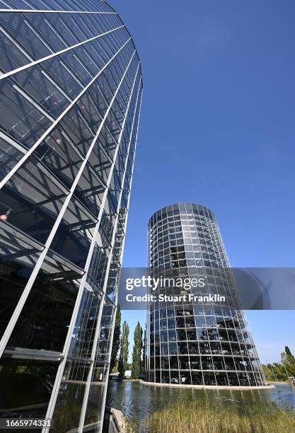 General view around the Autostadt facility next to the Volkswagen factory on September 07, 2023 in Wolfsburg, Germany. Volkswagen announced recently...