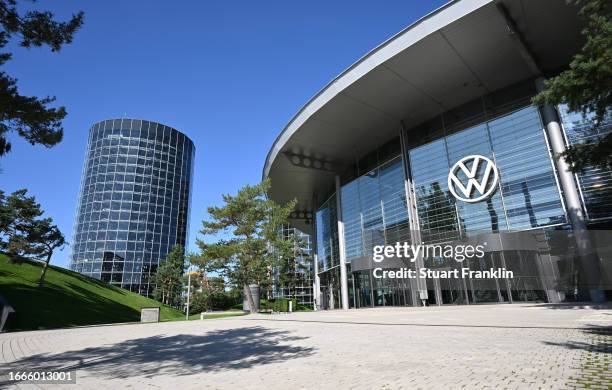 General view around the Autostadt facility next to the Volkswagen factory on September 07, 2023 in Wolfsburg, Germany. Volkswagen announced recently...