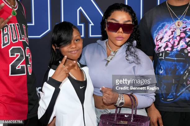 Royal Reign and Lil Kim attend the 13th Annual Rookie USA Fashion Show at Iron 23 on September 06, 2023 in New York City.