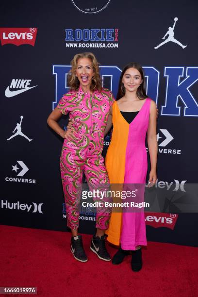 Alysia Reiner and Liv Basche attend the 13th Annual Rookie USA Fashion Show at Iron 23 on September 06, 2023 in New York City.