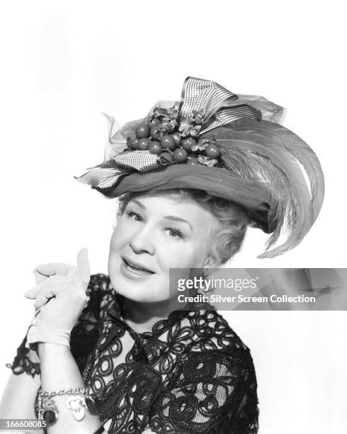 American actress Shirley Booth as she appears in the role of Dolly Gallagher Levi in 'The Matchmaker, directed by Joseph Anthony, 1958.