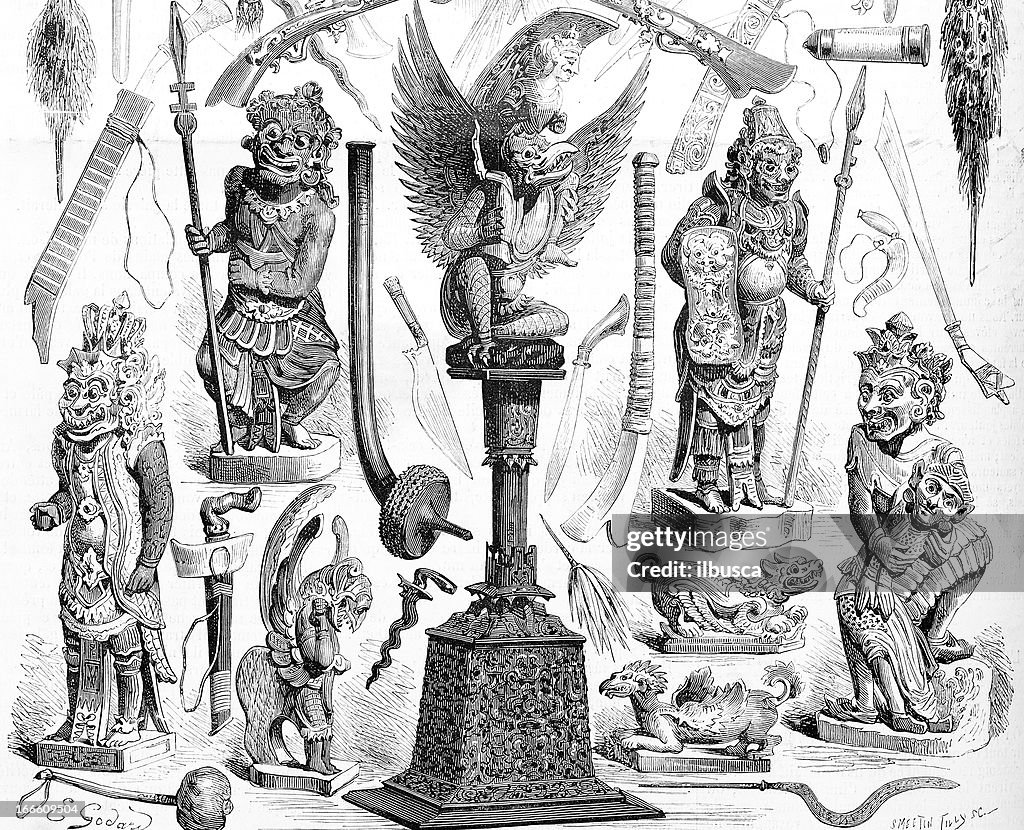 Things Created Zith Java Objects And Idols From Java High-Res Vector Graphic - Getty Images