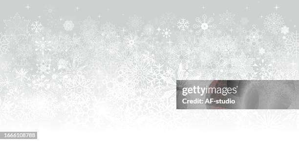 christmas snowflake horizontal seamless background. - winter background seamless stock illustrations