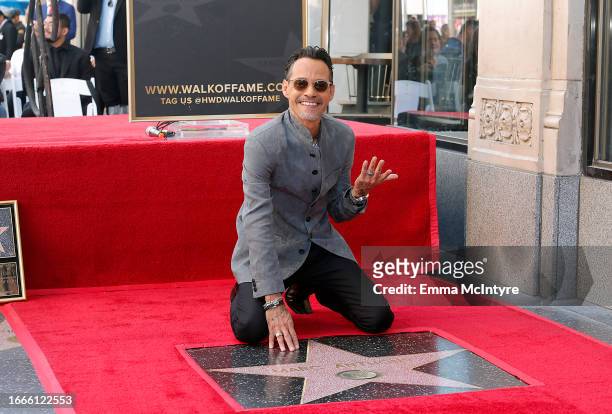 Marc Anthony attends his Hollywood Walk of Fame Star Ceremony on September 07, 2023 in Hollywood, California.