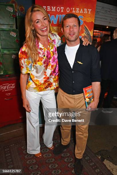 Cat Deeley and Dermot O'Leary attend the launch of Dermot O'Leary's new children's book "Wings Of Glory" at Cahoots on September 14, 2023 in London,...