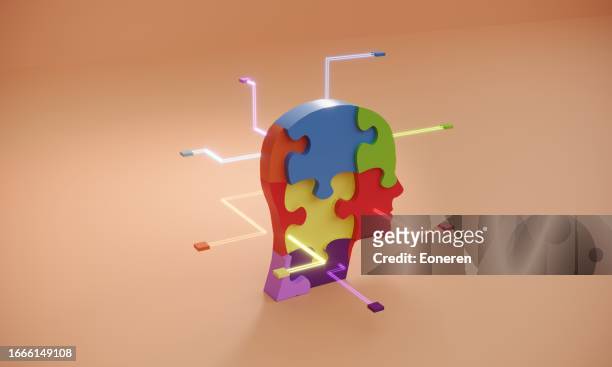 artificial intelligence concept - brain thinking goal setting stock pictures, royalty-free photos & images