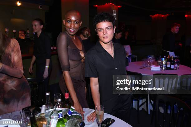 Tshepo Mokoena and Jamie Cullum during The Mercury Prize 2023 awards show at Eventim Apollo on September 07, 2023 in London, England.