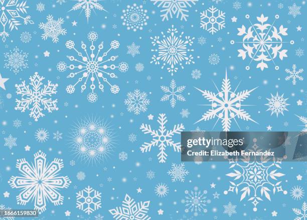 winter snowflake background - graphic print fabric stock pictures, royalty-free photos & images