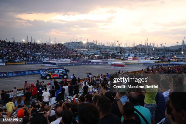 Pierre-Louis Loubet of France and Nicolas Gilsoul of Belgium are competing with their M-Sport Ford WRT Ford Puma Rally1 Hybrid during Day One of the...