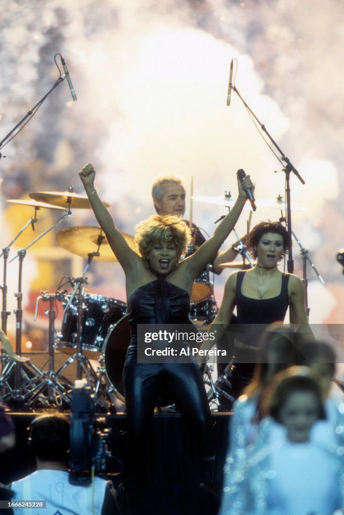 Tina Turner Performs At Super Bowl XXXIV