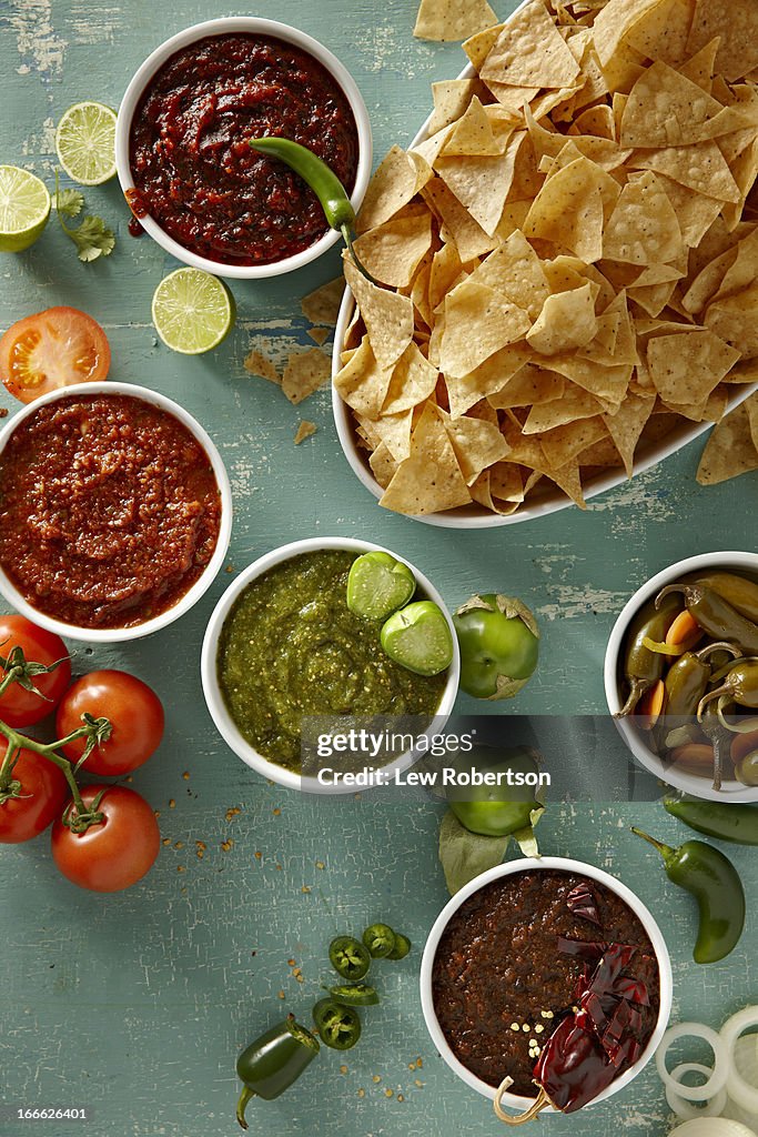 Salsas and chips