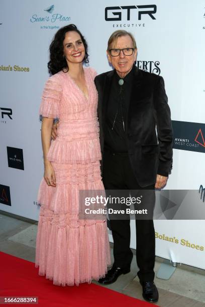 Leanne Best and Timothy Spall attend the Liverpool Premiere of "Bolan's Shoes" at the FACT Cinema on September 14, 2023 in Liverpool, England.