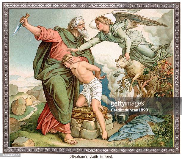 abraham's faith in god - st petersburg russia stock illustrations