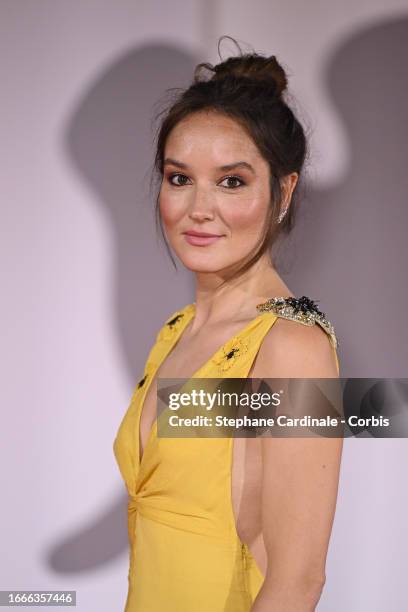 Anaïs Demoustier attends a red carpet for the movie "Daaaaaali!" at the 80th Venice International Film Festival on September 07, 2023 in Venice,...