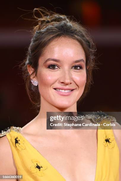 Anaïs Demoustier attends a red carpet for the movie "Daaaaaali!" at the 80th Venice International Film Festival on September 07, 2023 in Venice,...