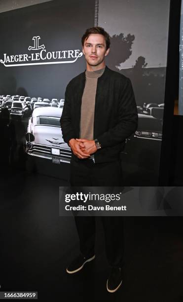 Nicholas Hoult attends the launch of the Golden Ratio Musical Show hosted by Jaeger-LeCoultre at Battersea Power station on September 14, 2023 in...