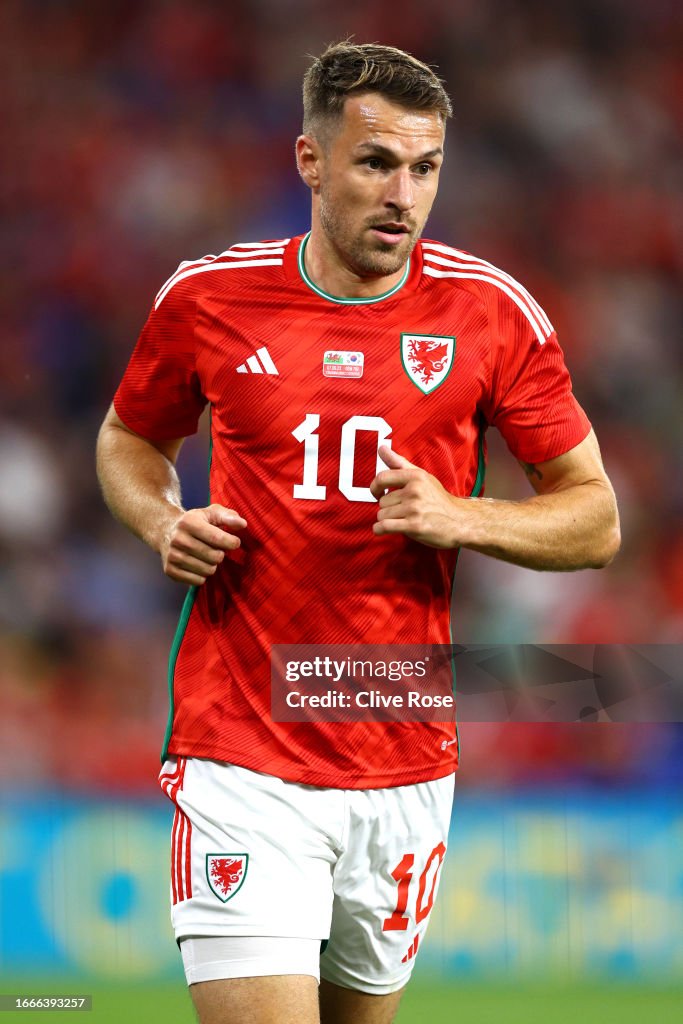 Aron Ramsay Aaron Ramsey of Wales during the International Friendly match between ...